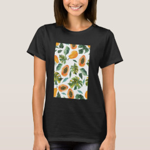 Vintage Pattern Art Papaya Fruit T-Shirt