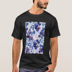 Vintage Pattern Art Plum Fruit T-Shirt