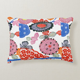 Vintage Pattern Bingata: Small cherry blossoms ... Decorative Cushion