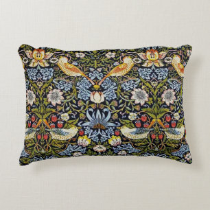 Vintage Pattern Birds Fruit Blue Green Red Decorative Cushion
