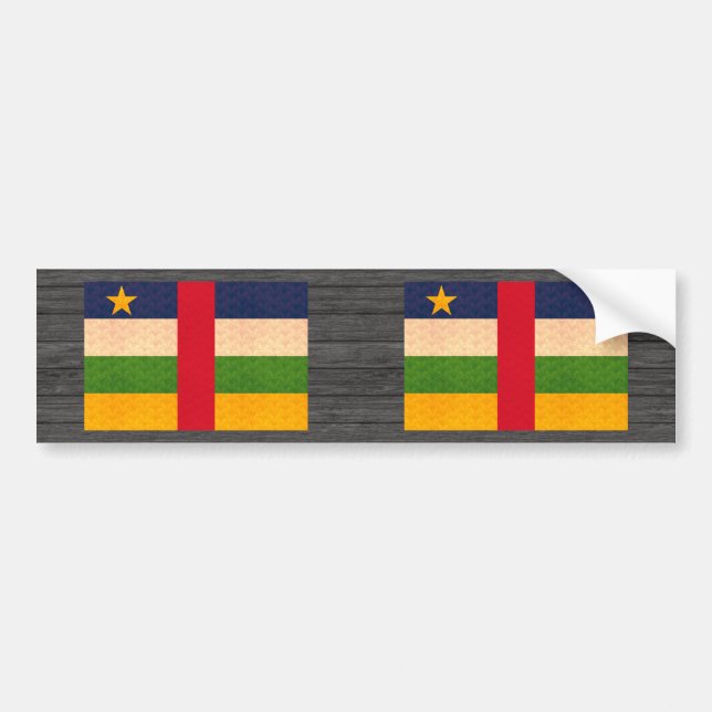 Vintage Pattern Central African Flag Bumper Sticker (Front)