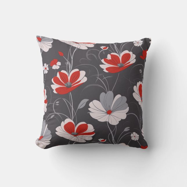 Vintage pattern, elegant floral design cushion (Front)