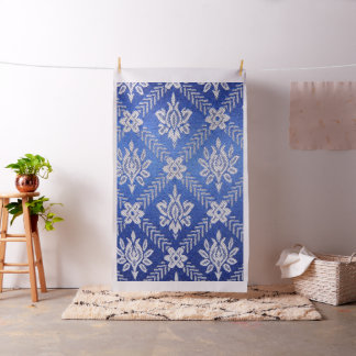 Vintage Pattern Fabric Blue