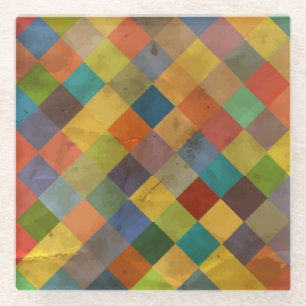 Vintage pattern. Geometric. Glass Coaster