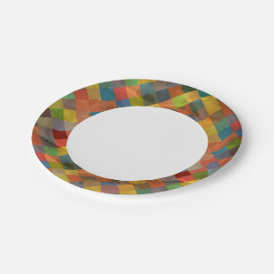 Vintage pattern. Geometric. Paper Plate