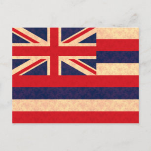 Vintage Pattern Hawaiian Flag Postcard
