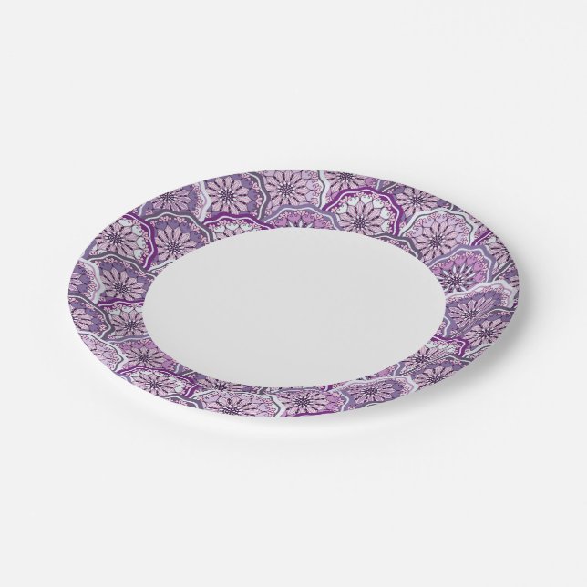 Vintage Pattern Paper Plate (Angled)