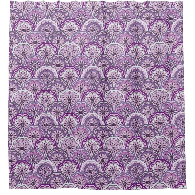 Vintage Pattern Shower Curtain (Front)