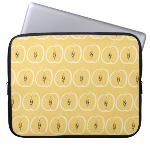 Vintage pattern with apple. Hand drawn illustratio Laptop Sleeve
