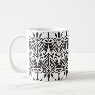 vintage pattern with floral and geometrical orname coffee mug