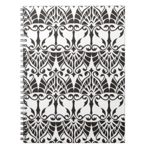 vintage pattern with floral and geometrical orname notebook
