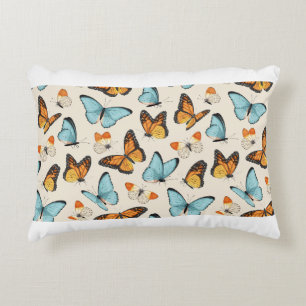 vintage pattern with high detailed tropic butterfl decorative cushion
