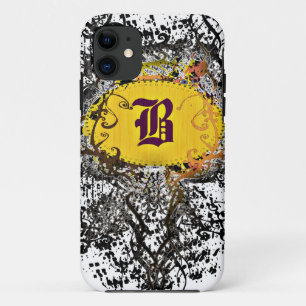 Vintage Pattern with Monogram B iPhone 11 Case