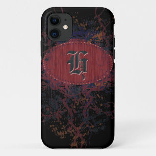Vintage Pattern with Monogram H iPhone 11 Case