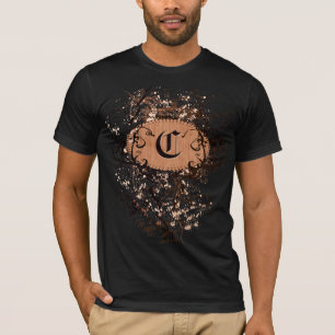 Vintage Pattern with Monogram Letter C T-Shirt