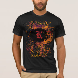 Vintage Pattern with Monogram Letter K T-Shirt