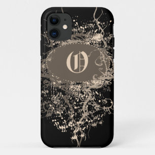 Vintage Pattern with Monogram O iPhone 11 Case