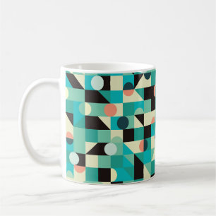 Vintage pattern with triangles and circles. coffee mug