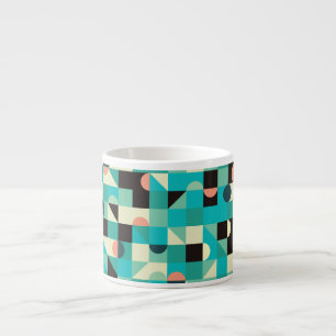 Vintage pattern with triangles and circles. espresso cup