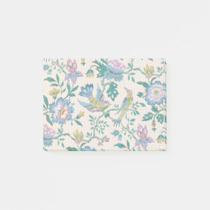 Vintage Patterns for Purple Flower & Birds Post-it Notes
