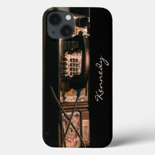 vintage payphone phone antique retro  iPhone 13 case
