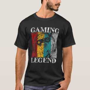 Vintage PC Gamer Gaming Legend Funny Video Games L T-Shirt