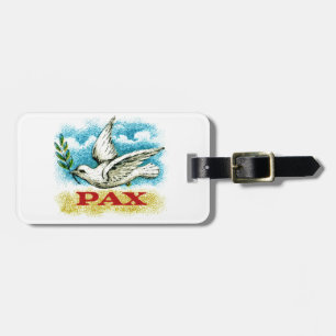 Vintage Peace on Earth Luggage Tag