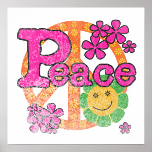 Vintage Peace T-shirts and Gifts Poster