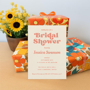 Vintage Peach Cream Retro Invitation