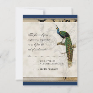 Vintage Peacock 6 - Wedding Invitation