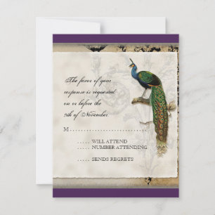 Vintage Peacock 6 - Wedding Invitation
