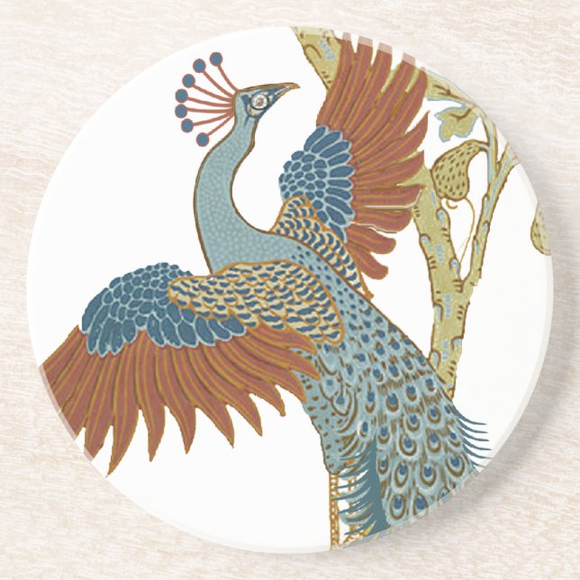 Vintage Peacock Coasters (Front)
