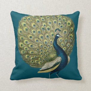 Vintage Peacock Cushion