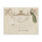 Vintage Peacock & Etchings Wedding RSVP Card