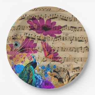 Vintage Peacock for all occasions Paper Plate