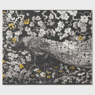Vintage Peacock Illustration by Theo van Hoytema Wrapping Paper