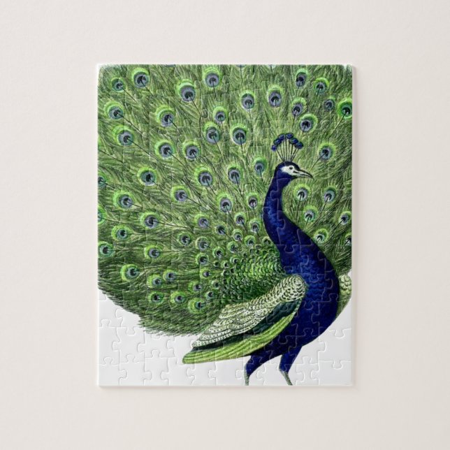 Vintage Peacock Jigsaw Puzzle (Vertical)