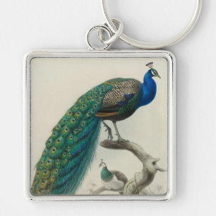 Vintage Peacock Key Ring