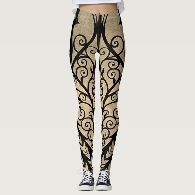 Vintage Peacock Leggings (Front)