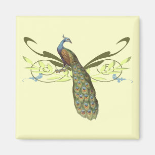 Vintage Peacock Magnet