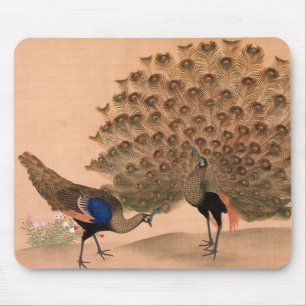 Vintage Peacock Mouse Pad