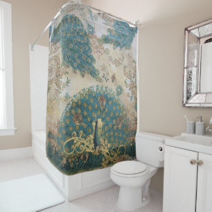 Vintage Peacock - Shower Curtain