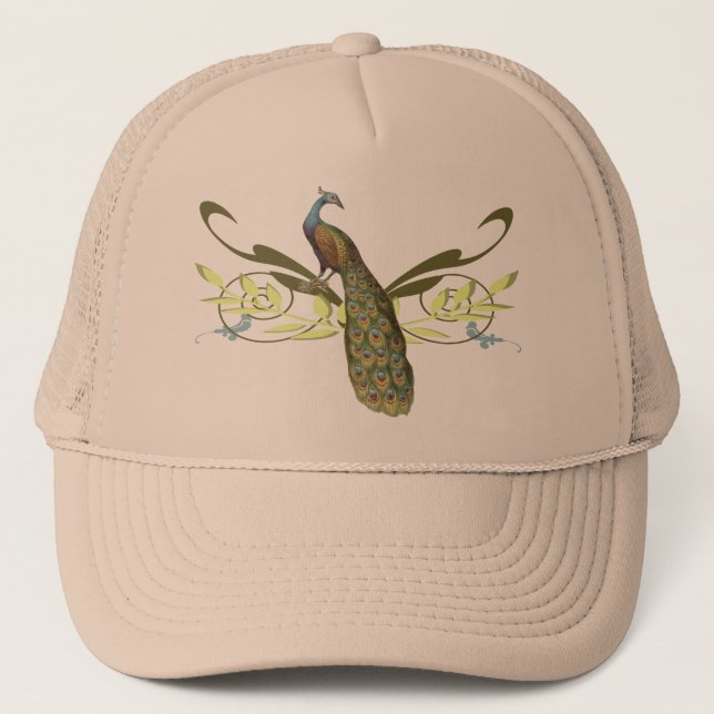 Vintage Peacock Trucker Hat (Front)