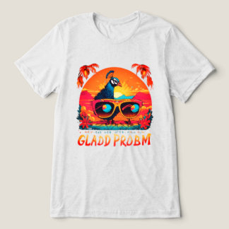 Vintage Peacock Vibes: Retro Sunset Coolness Tri-Blend Shirt