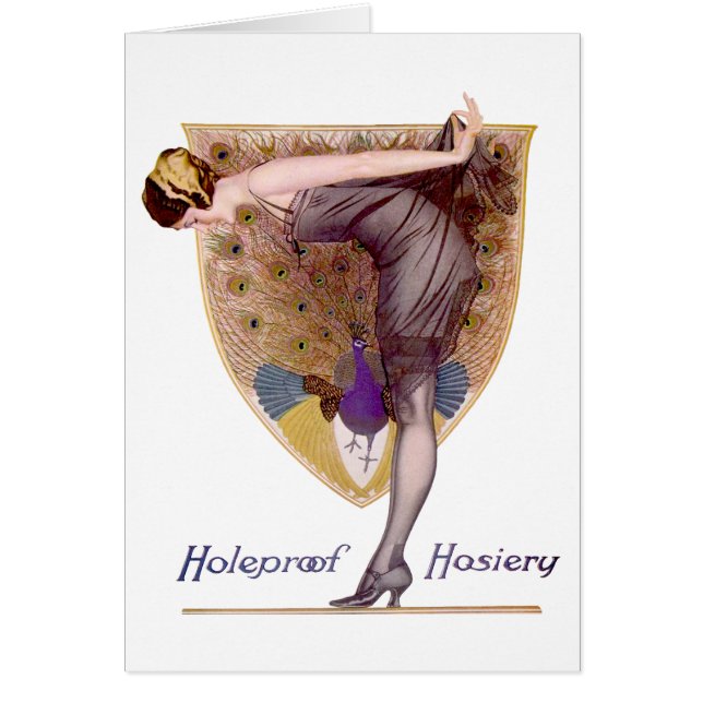 Vintage Peacock Woman Flapper Pretty (Front)