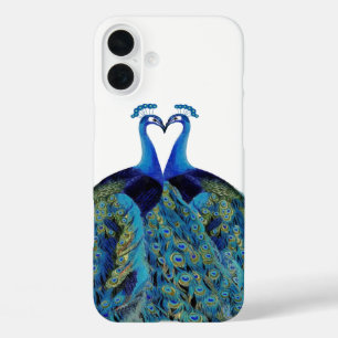 Vintage Peacocks Kissing Wedding Gifts iPhone 16 Plus Case