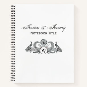 Vintage Peacocks Monogram Notebook