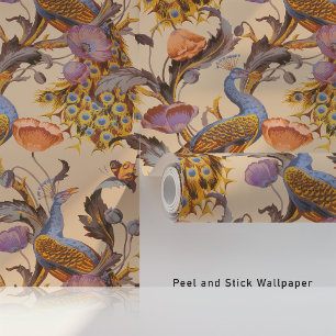 Vintage Peacocks Peel & Stick Wallpaper
