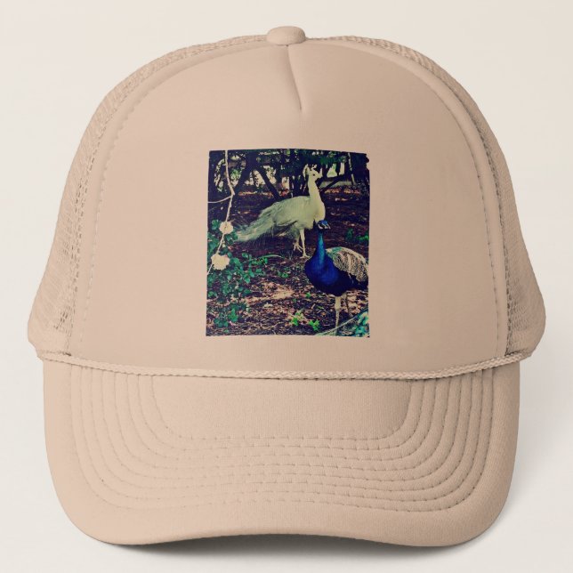 Vintage Peacocks Trucker Hat (Front)