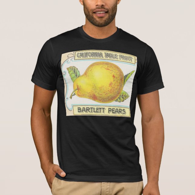 Vintage Pear Crate Label T-Shirt (Front)
